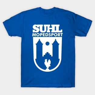 Suhl Mopedsport Schwalbe Logo (white) T-Shirt